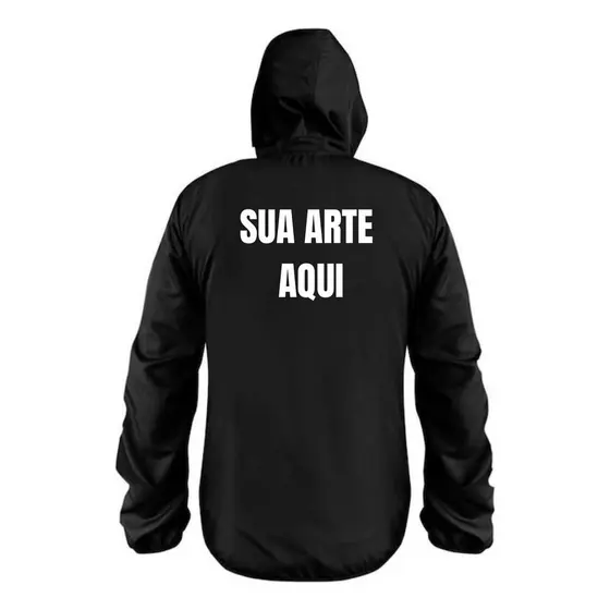 Blusa Corta Vento com Estampa Personalizada Empresa Evento Motociclismo