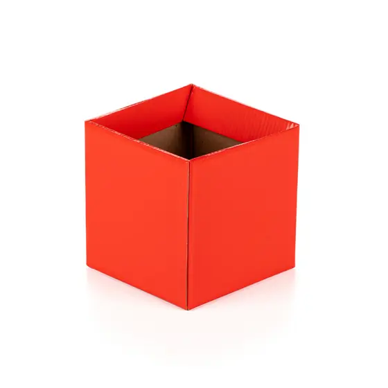 Caixa Quadrada Pequena Para Flores e Presentes Vermelho (05 unidades)