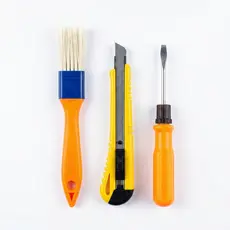Kit Ferramentas 3 Peças Leon GTS GJ-30 Estilete Chave Fenda Philips Pincel Pintura Reparos Casa
