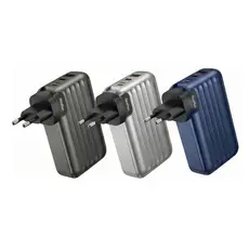 Carregador Portátil Power Bank 45W 10000mAh/20000mAh Tomada e Cabos Embutidos Carga Rápida Universal
