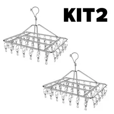 KIT2 Varal 40 Prendedores Para Roupa Intima Para Calcinha Meia Cueca Reforçado inox