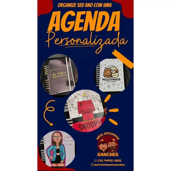 Caderno, Agenda, Agenda escolar, Planner personalizado