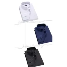 Kit 3 Camisa Social Masculina Manga Comprida Slim Fácil lisa L001