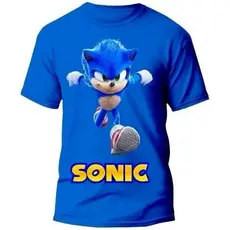 Camiseta Infantil Personagem Sonic 100% Algodão Camiseta Infantil Masculina