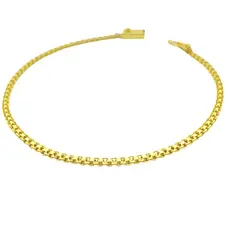 Pulseira Cadeado Duplo 2,8mm 4g Fecho Gaveta Banho de Ouro 24k Pulseira Masculina Banhada