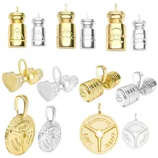 Pingente de Ouro 18k Gyn Halter Fit Anilha Banhado a Ouro 18k/Prata 925
