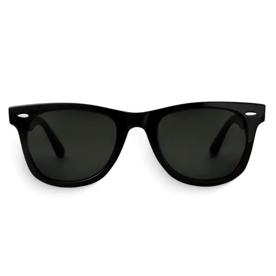 Óculos de Sol Quadrado Hills Inclined Preto Retrô Clássico Masculino Feminino Proteção UV400 Premium