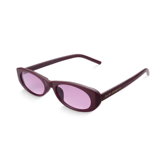 Óculos De Sol Feminino Saint Germain Amalfi Roxo Uv400 Oval Kurt Cobain