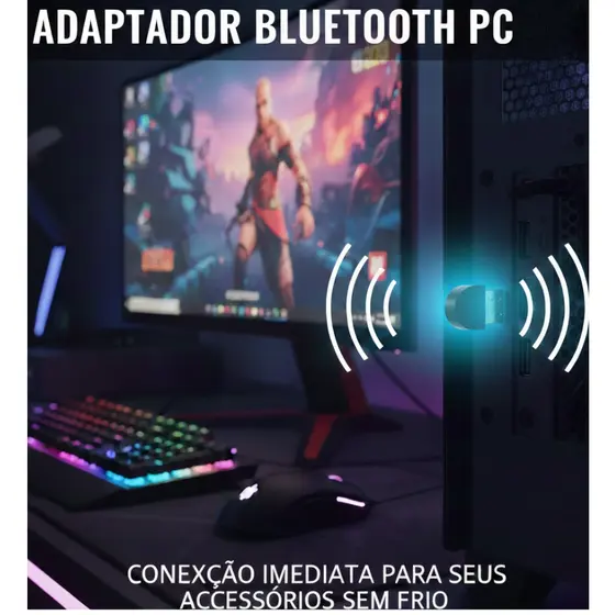 Adaptador  Receptor Computador USB Bluetooth Dongle 5.0 Plug usb Transmissor de áudio para Notebook (Carro nâo serve