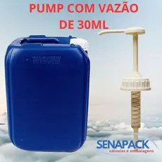Pump Dosadora Profissional Senapack com vazão de 30ml p/ bombona de 20 e 50 litros com Rosca 63