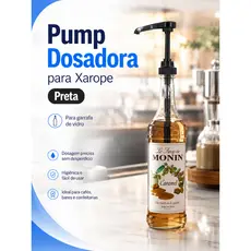 2 Valvulas Pump Dosadora VAZÃO 10ML p/ Vidro Xarope Monin, Kaly,1883, Soda Italiana Original Senapack