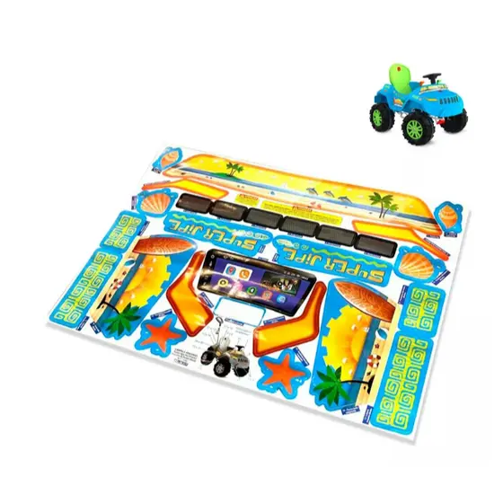 Cartela Adesiva Adesivos Superjipe Reclinável Passeio e Pedal Brinquedos Bandeirante 595 Azul
