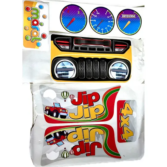Kit de Adesivos Colante para Jip Jip Maral 4x4 Cartela Decorativa