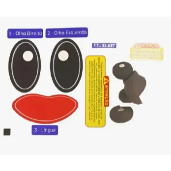 Adesivo Olhos Triciclo Velotrol Europa Brinquedos Bandeirante Cartela Adesivos Colante