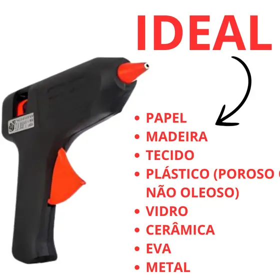 Kit 2 Pistolas Cola Quente Profissional 20W Bivolt 127V/220V Aplicador Resistente Ultra Forte