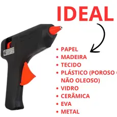 Kit 2 Pistolas Cola Quente Profissional 20W Bivolt 127V/220V Aplicador Resistente Ultra Forte