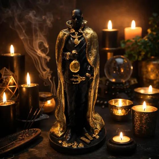 Exu do Ouro Estatueta Decorativa 10 cm – Imagem Religiosa para Prosperidade e Abertura de Caminhos