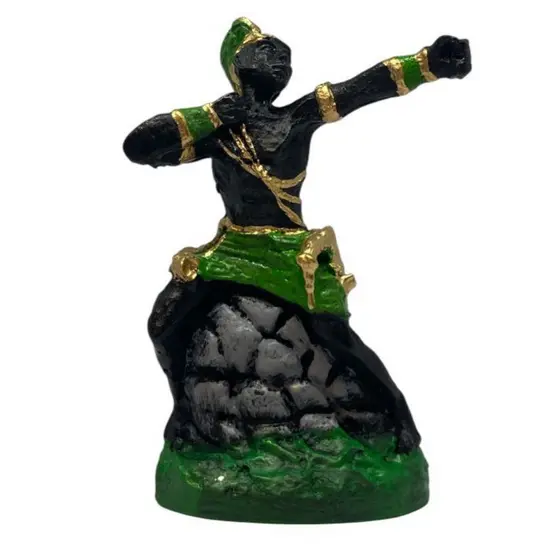 Estátua Orixá Oxóssi Para Devoção Religiosa Culto Afro Brasileiros Umbanda Candomblé Decoração