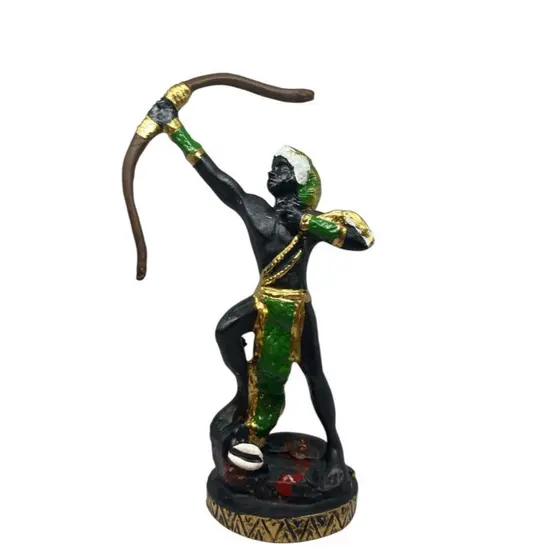 Oxóssi Orixá Índio 18cm Decoração Representação Força Sabedoria Orixá