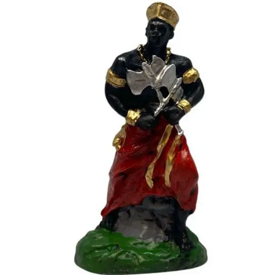 Estatueta Xangô Orixá Da Justiça 10cm Umbanda Candomblé