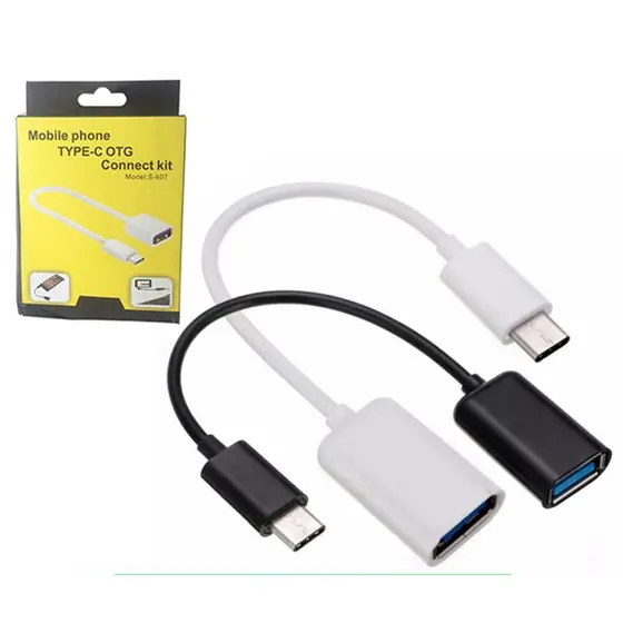 Cabo adaptador OTG USB para micro USB V8 ou TIPO C
