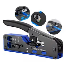 Alicate CAT7 EZ Para Crimpagem de Cabo RJ45 / RJ11/12 profissional FRM-ACN702 EXBOM