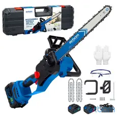 Motosserra Elétrica Brushless Profissional Recarregável 12 Polegadas 2 Baterias MQL-MS12500 EXBOM