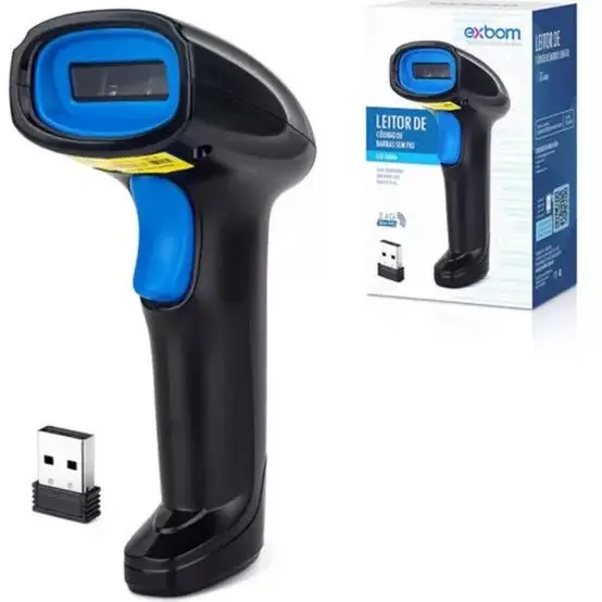 Leitor de código de barras sem fio laser USB LCB-S600A EXBOM