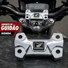 Cadeado Mesa Guidão Moto CG Titan Fan Start 150 160 Cromado Esportivo Reforçado 4 Furos Original Pad