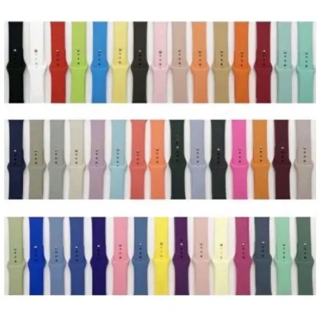 Pulseira de silicone para Smartwatch 44mm 40mm 38mm 42mm smartwatch pulseira iwatch 6 se 5 4 3 2