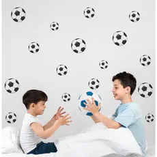 Kit 43 Bolinhas de Futebol Adesivo de Parede Decoração - Bola