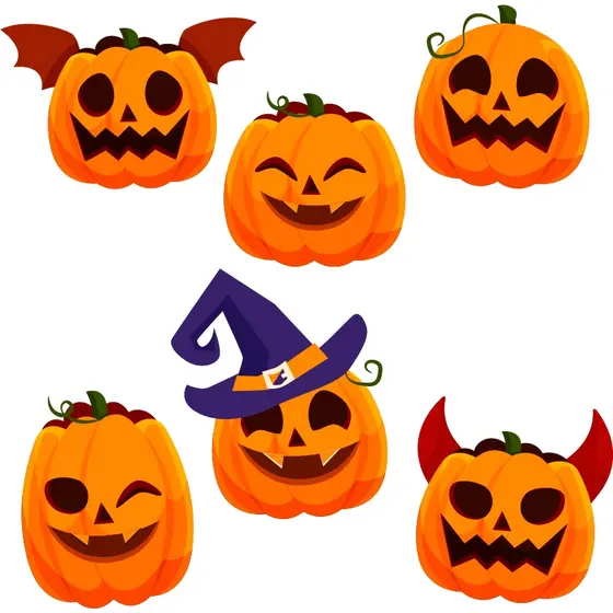 Adesivos Decoração De Parede Aboboras De Halloween Dia Das Bruxas 10cm 44un