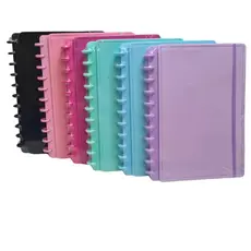 Caderno Disco Tipo Inteligente Capa Dura A4 11 Discos Grande  + Divisoria - 80 folhas pautadas 80g/m2