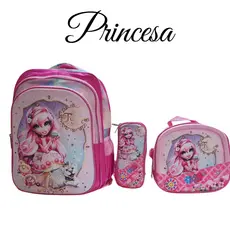 kit Mochila Escolar Passeio Meninas