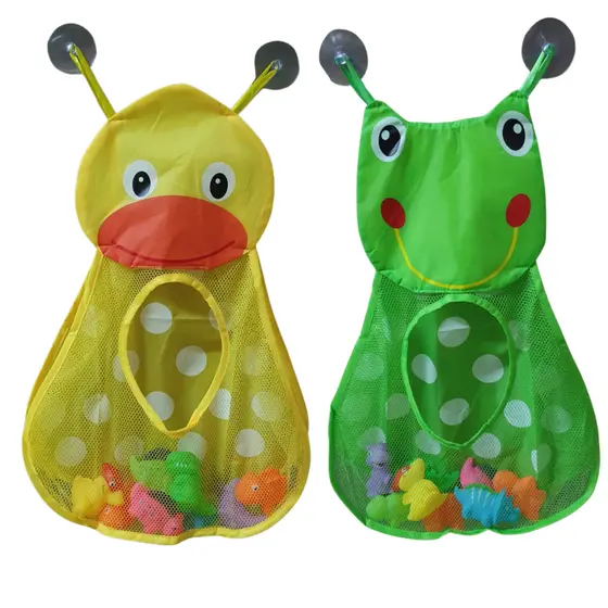Kit Organizador de Brinquedos de Banho com brinquedos Saco Rede Animais Porta Brinquedo Organizador Para Guardar Brinquedos Infantil com Ventosa