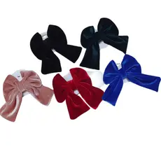 Presilha de Cabelo com Laço Clip Retro e Fita para Mulheres Laço para Cabelo Virginia Tendencia colorido
