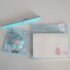 Kit Bloco De Notas Estilete Lapis Infinito Papelaria Fofa