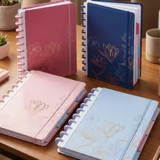 Caderno Caderneta 8 Discos Inteligente Pequeno A5 + Divisorias