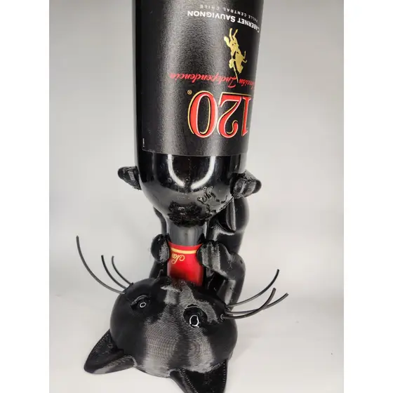 Suporte de Vinho gato – Apresentação Sofisticada e Equilíbrio Perfeito da Garrafa