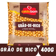 Grão de Bico Caldo Bom 400g Pronto para Uso Ideal para Saladas Sopas e Receitas Caseiras