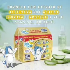 Lenço Umedecido Bebê Upa 250 Unidades Kit 5x50 Melhor Custo Benefício