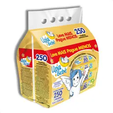 Kit Lenço Umedecido Bebê Upa 250 Unidades 5x50 Higiene Diária