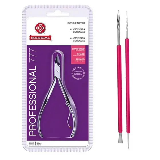 Kit Alicate Profissional 777 + Espátula e Palito Bastão Isis