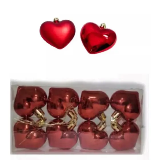 kit de enfeite natal coração com para árvore de natal para festa de natal decoração