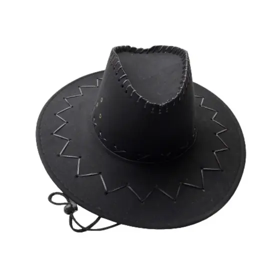 Chapéu De Cowboy Feminino / Masculino De Camurça Com Aba Larga