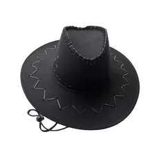 Chapéu De Cowboy Feminino / Masculino De Camurça Com Aba Larga