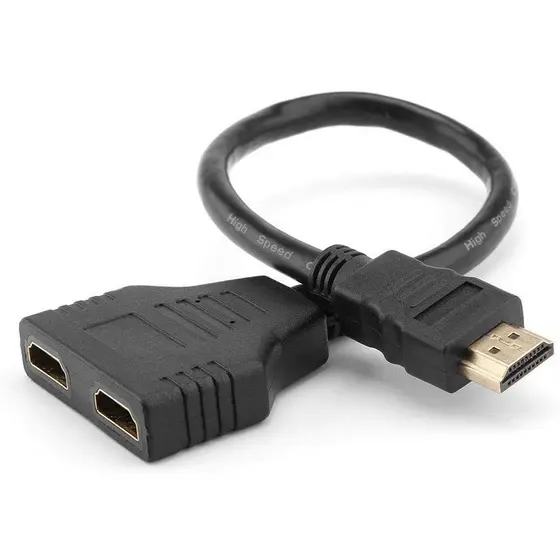 cabo hdmi Y spliter 1 entrada 2 saidas 1m 2f