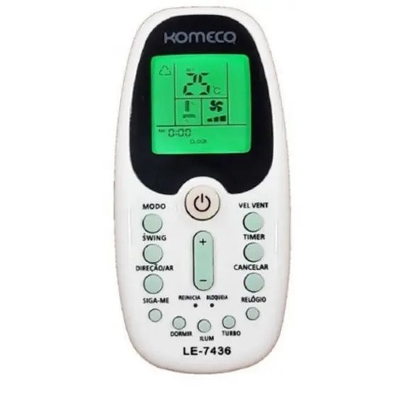 Controle Remoto Ar Condicionado Komeco Zh/kz-01 Novo