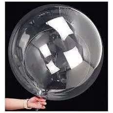 50 Balão Bubble 18 Pol - 45cms Transparente para Festa Aniversário e Decoração