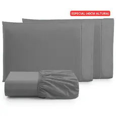 Jogo De lençol 40cm 100% Algodão Ponto Palito Casal Queen 3 Peças - PROMOÇÃO
